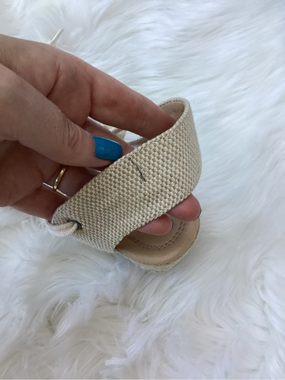 JG Ankle Tie Espadrilles Wedge Shoes Tan 10 - Picture 11 of 11